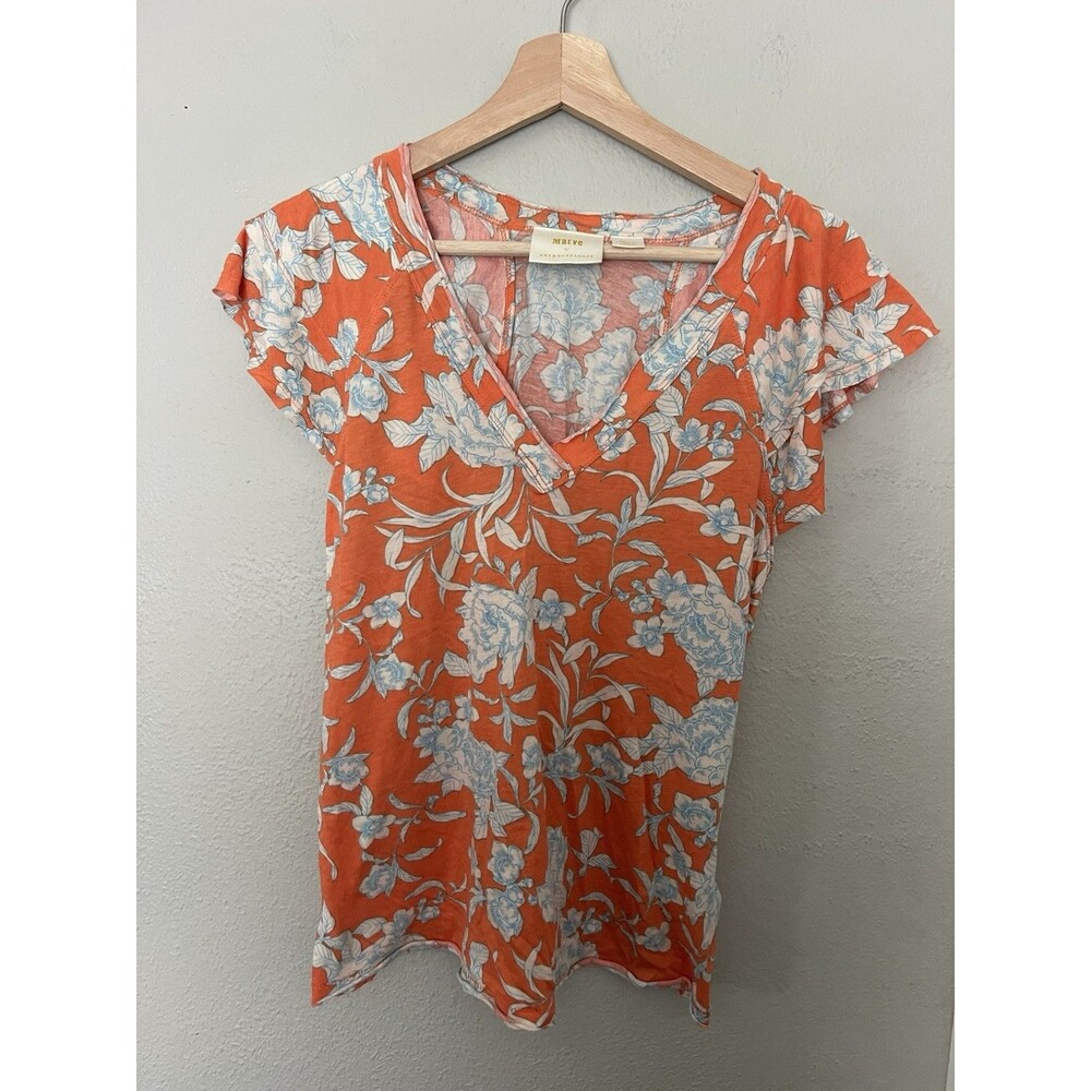 Maeve Catie ruffle sleeve size small top tee T-shirt by Anthropologie - Picture 2 of 6